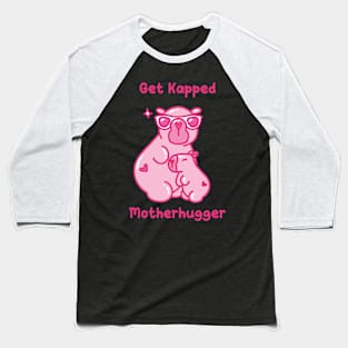 Capybara Get Kapped Hugger - Khat&Kappibara Baseball T-Shirt